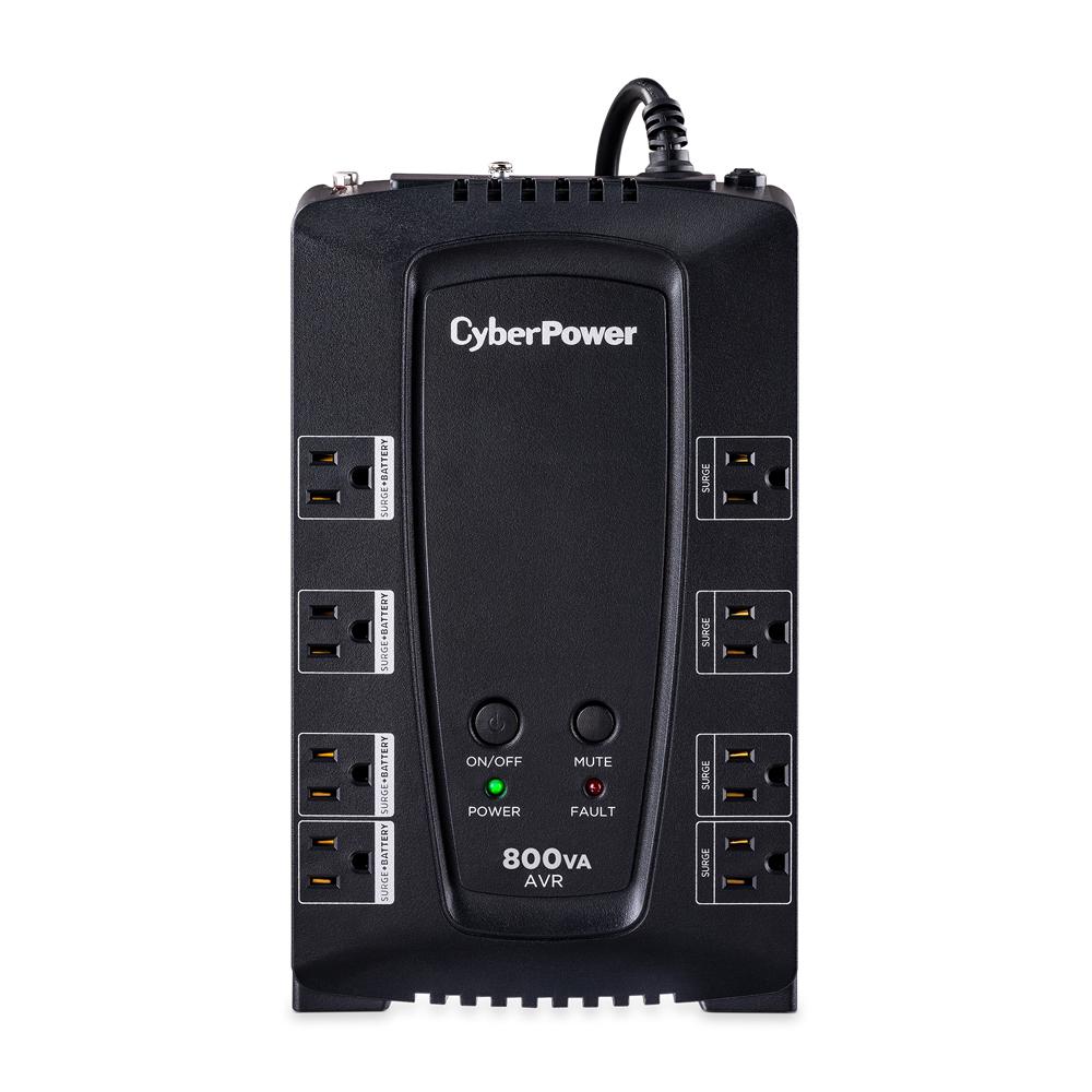 CyberPower 800Volt 8Outlet Surge Protected UPS Battery BackupCP800AVR The Home Depot
