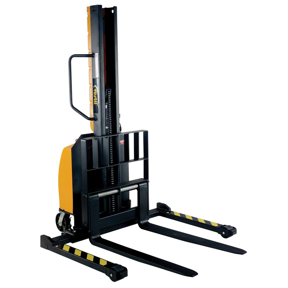 Vestil 63 inch Narrow Mast Stacker with Power Lift and Adjustable Forks by Vestil