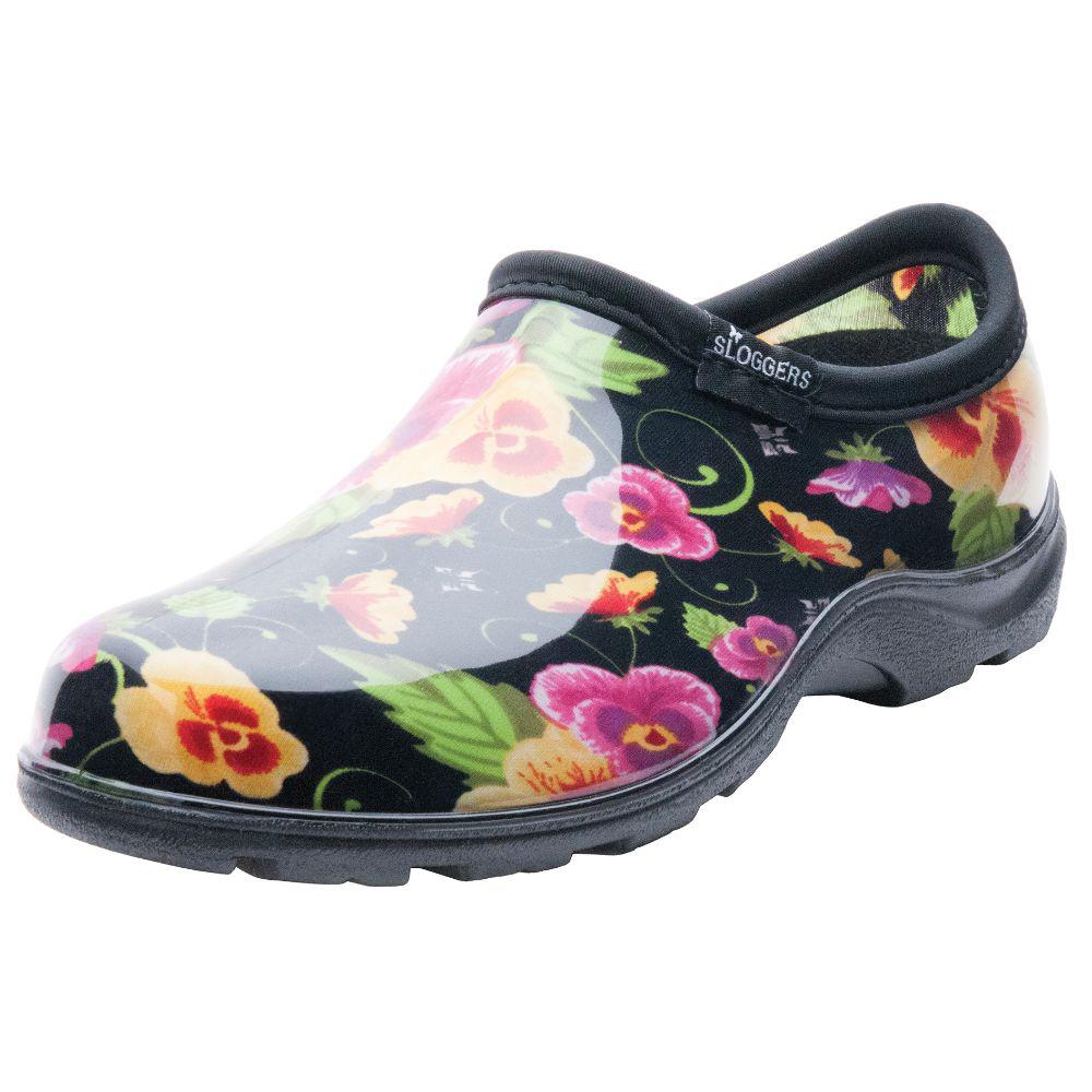 Pansy Print Rain and Garden Shoes 