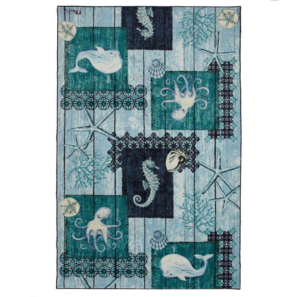 Mohawk Home Indigo Sea Navy 5 Ft X 8 Area Rug 045492 The Mohawk Home Indigo Sea Navy 5 Ft X 8 Area Rug
