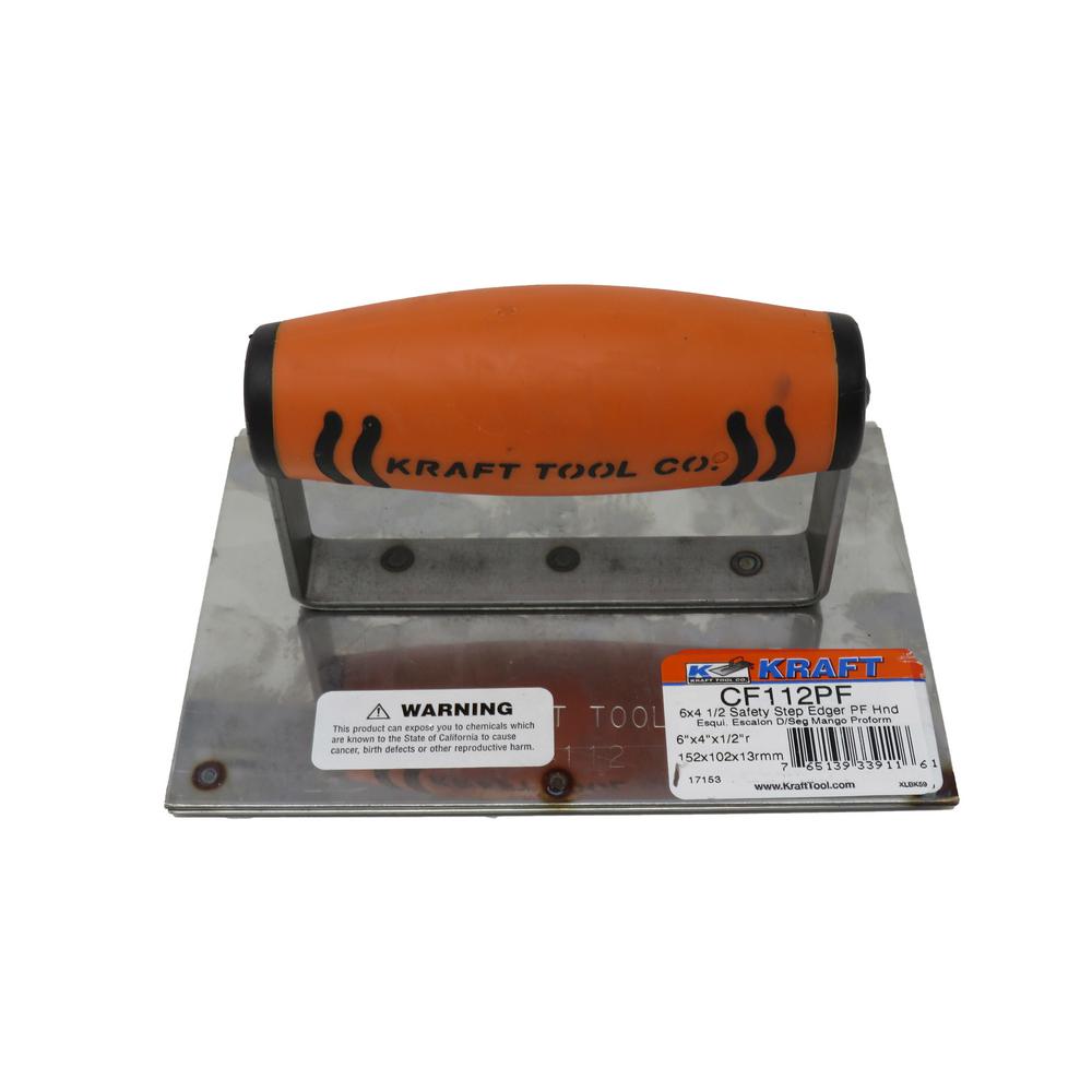 Kraft Tool Co. 6 in. x 4 in. Safety Step Edger Groover ProForm Handle
