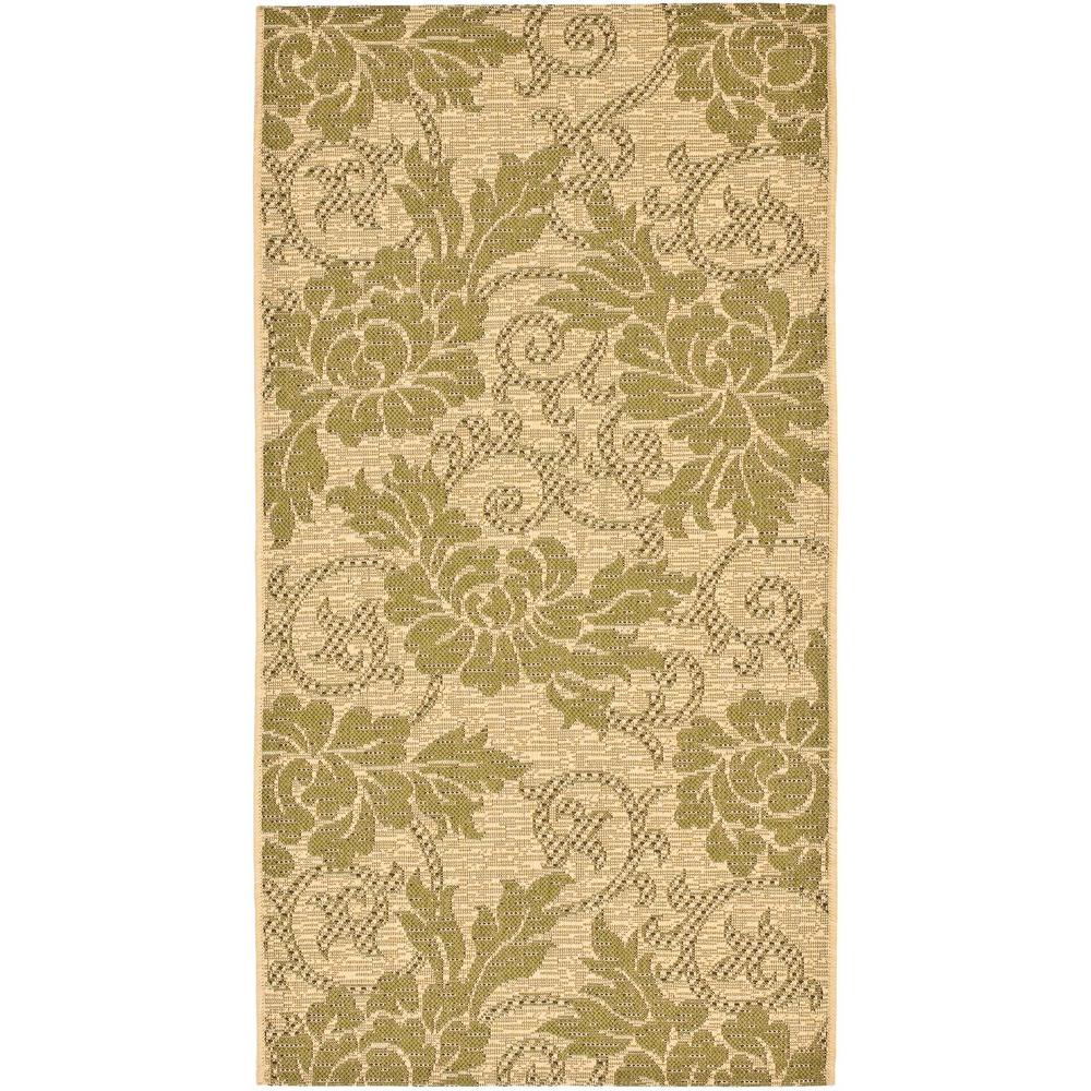Safavieh Courtyard Cream/Green 2 ft. 7 in. x 5 ft. Indoor/Outdoor Area