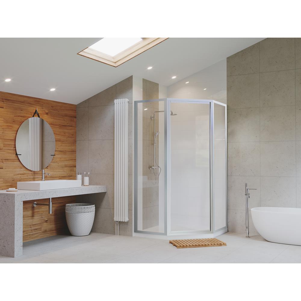 Coastal Shower Doors Legend Series 62 In X 66 Framed Neo Angle Coastal Shower Doors Legend Series 62 In X 66 Framed Neo Angle Swing Door Platinum And Clear Glass