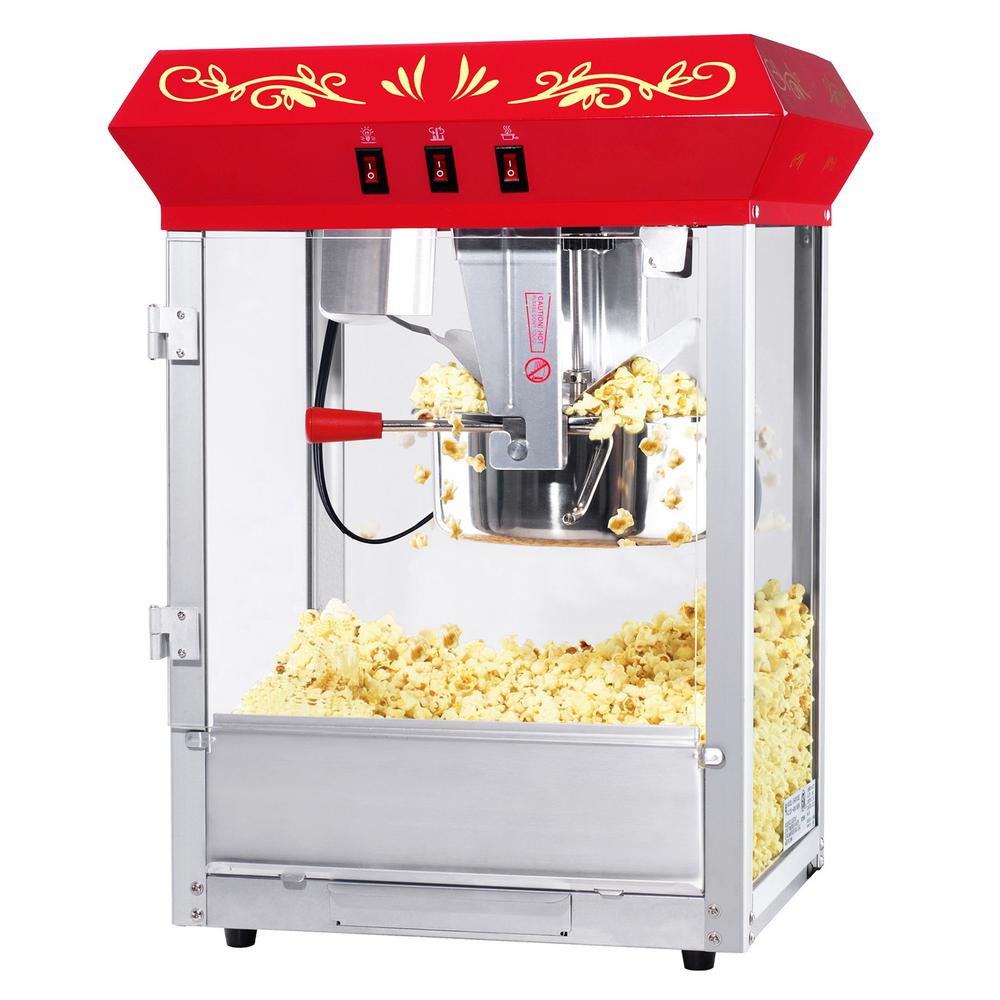 Great Northern Foundation 8 oz. Red Countertop Popcorn Machine-6100 ...