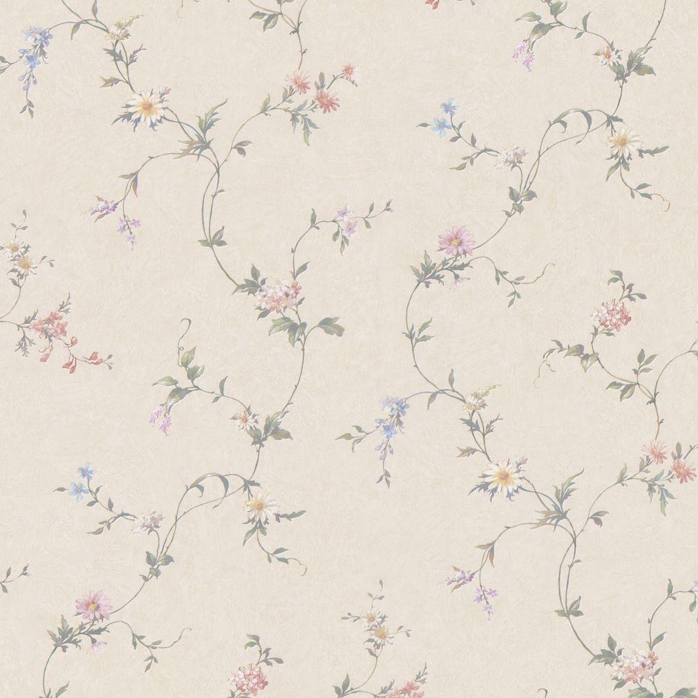 Connie Beige Small Floral Trail Wallpaper41465766 The Home Depot