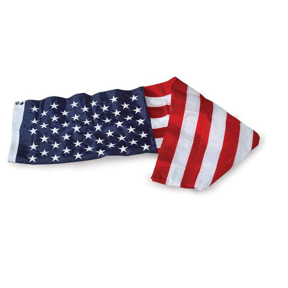 Allied Flag United States 4 Ft X 6 Ft Embroidered Nylon American Flag 60 100 4111 The Home Depot