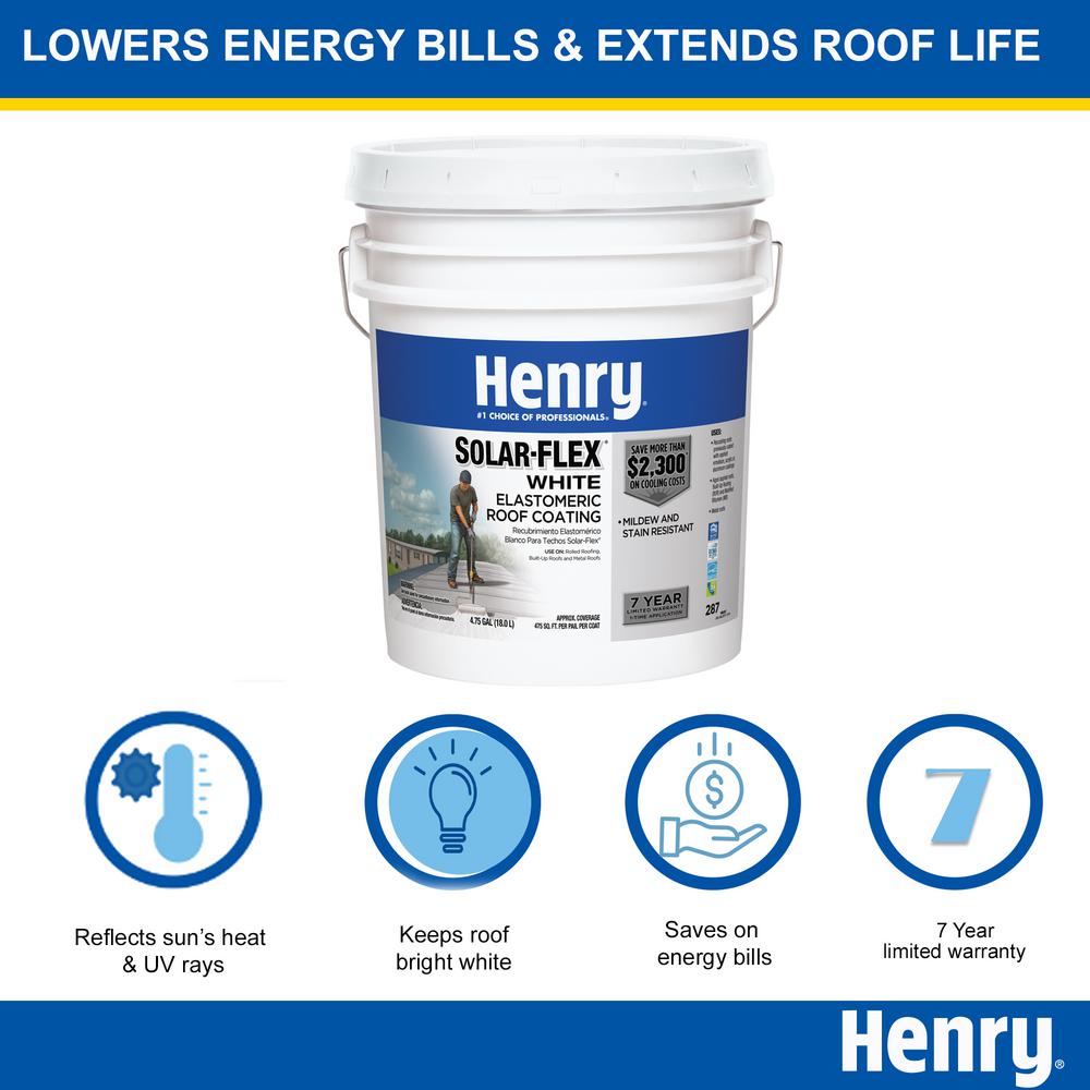 Henry 4 75 Gal 204 Plastic Roof Coating Cement He204571 The Home Depot