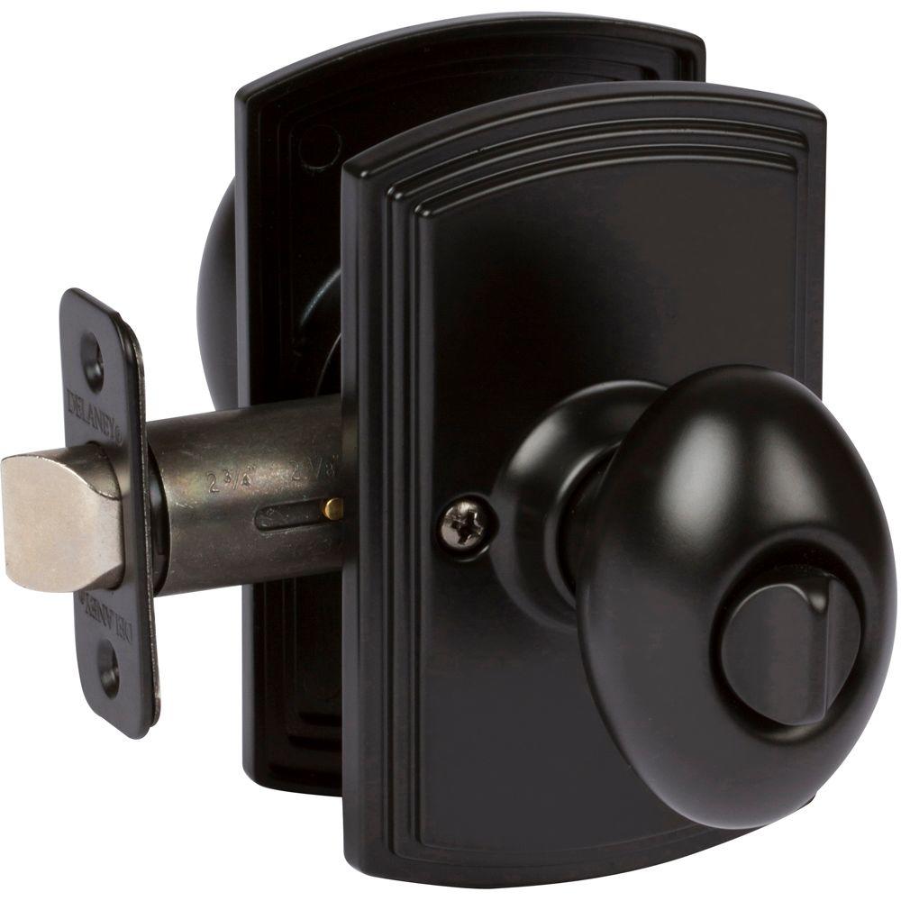 Defiant Madrid Matte Black Bedbath Privacy Door Knob Tdxk10b The Home Depot 2494