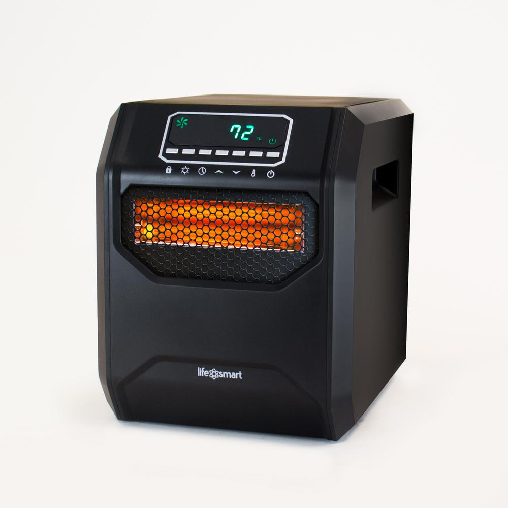 Lifesmart Medium Room 1,500-Watt 4-Element Infrared Heater with Remote ...