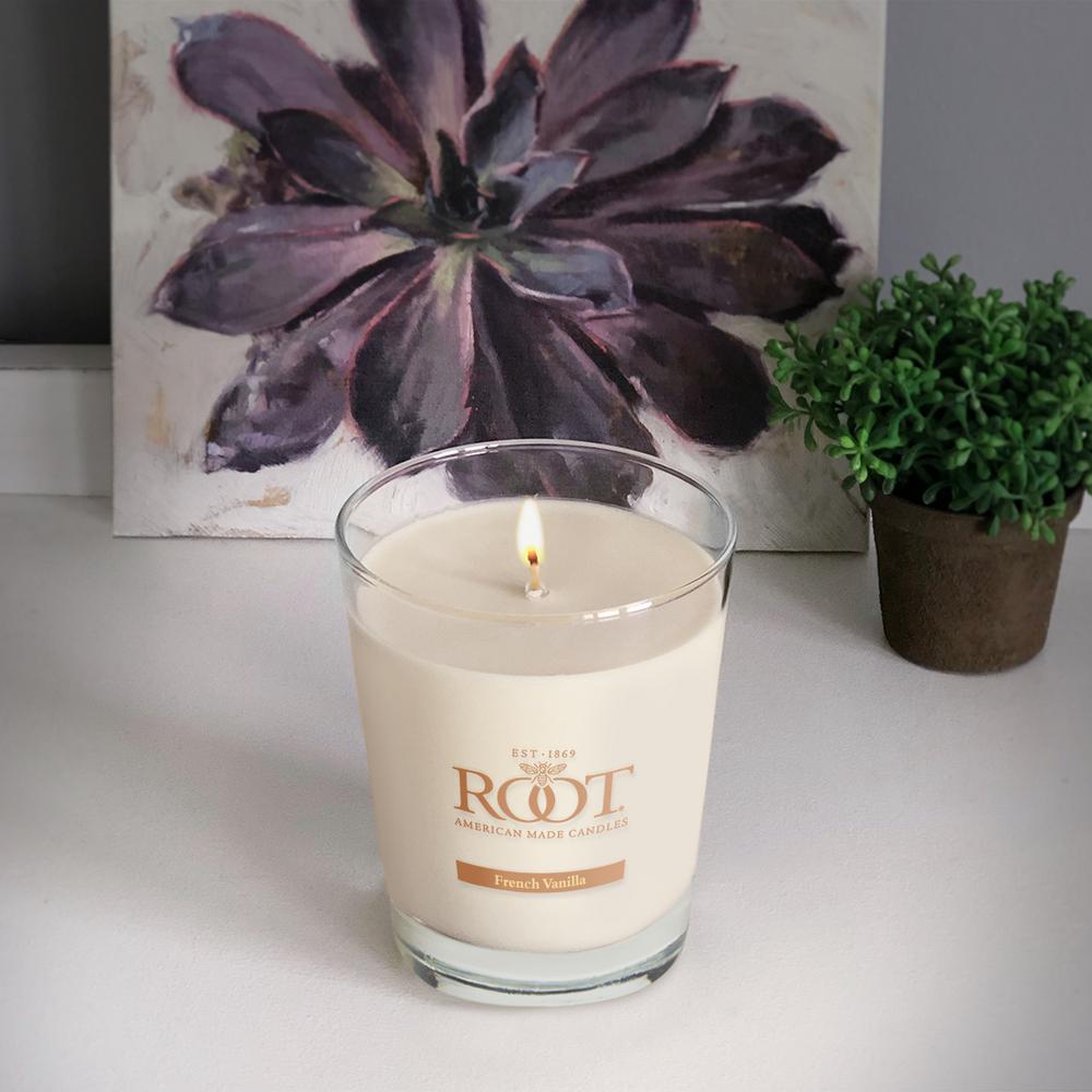 Root Candles Veriglass French Vanilla Scented Filled Jar Candle 887017 The Home Depot