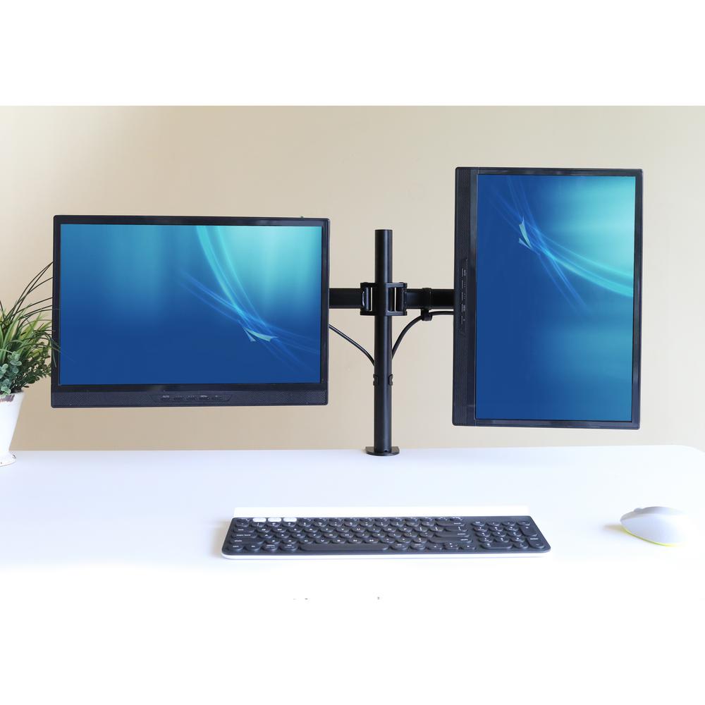 Seville Classics Airlift Black 360 Dual Adjustable Desk Mount