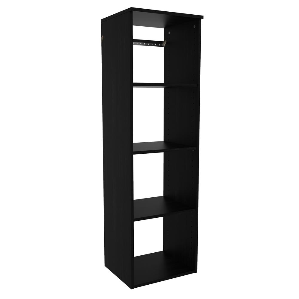 ClosetMaid Style+ 14.59 in. D x 16.97 in. W x 56.48 in. H Noir Wood