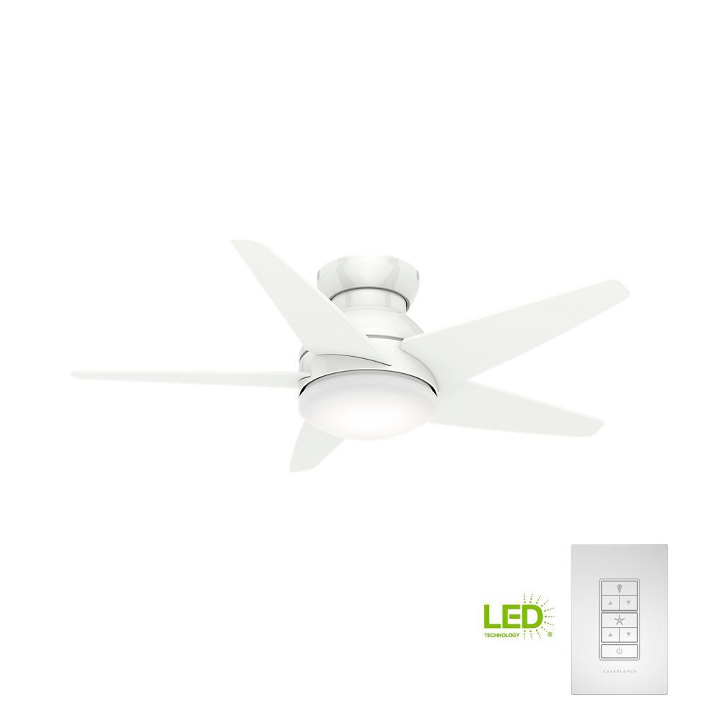 Casablanca Ceiling Fans Lighting The Home Depot Led Fresh White Indoor Ceiling Fan With Light And Wall Control