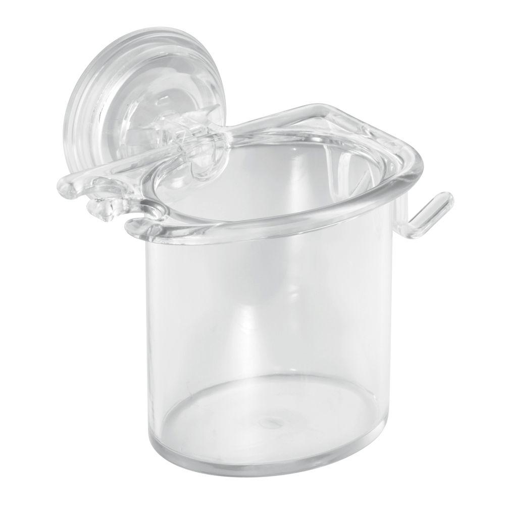interDesign PowerLock Toothbrush Holder in Clear51920 The Home Depot