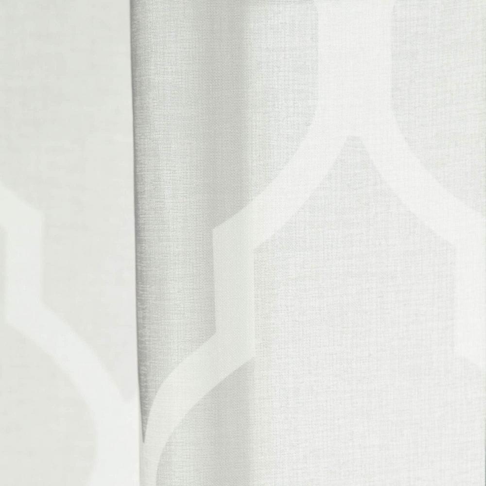 Best Home Fashion 96 In L Sheer Moroccan Curtains In Grey 2 Pack