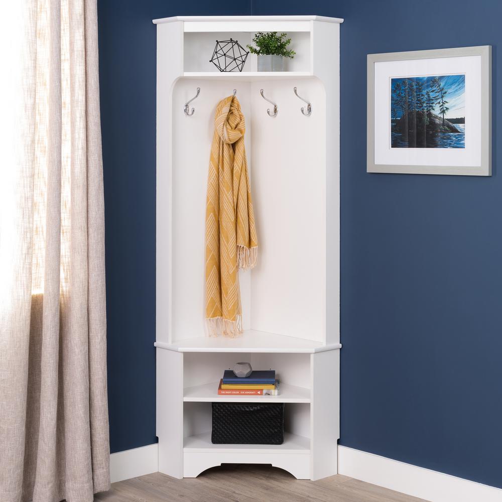 Modern Corner Unit Hall Trees Entryway Furniture The Home Depot White Hall Tree