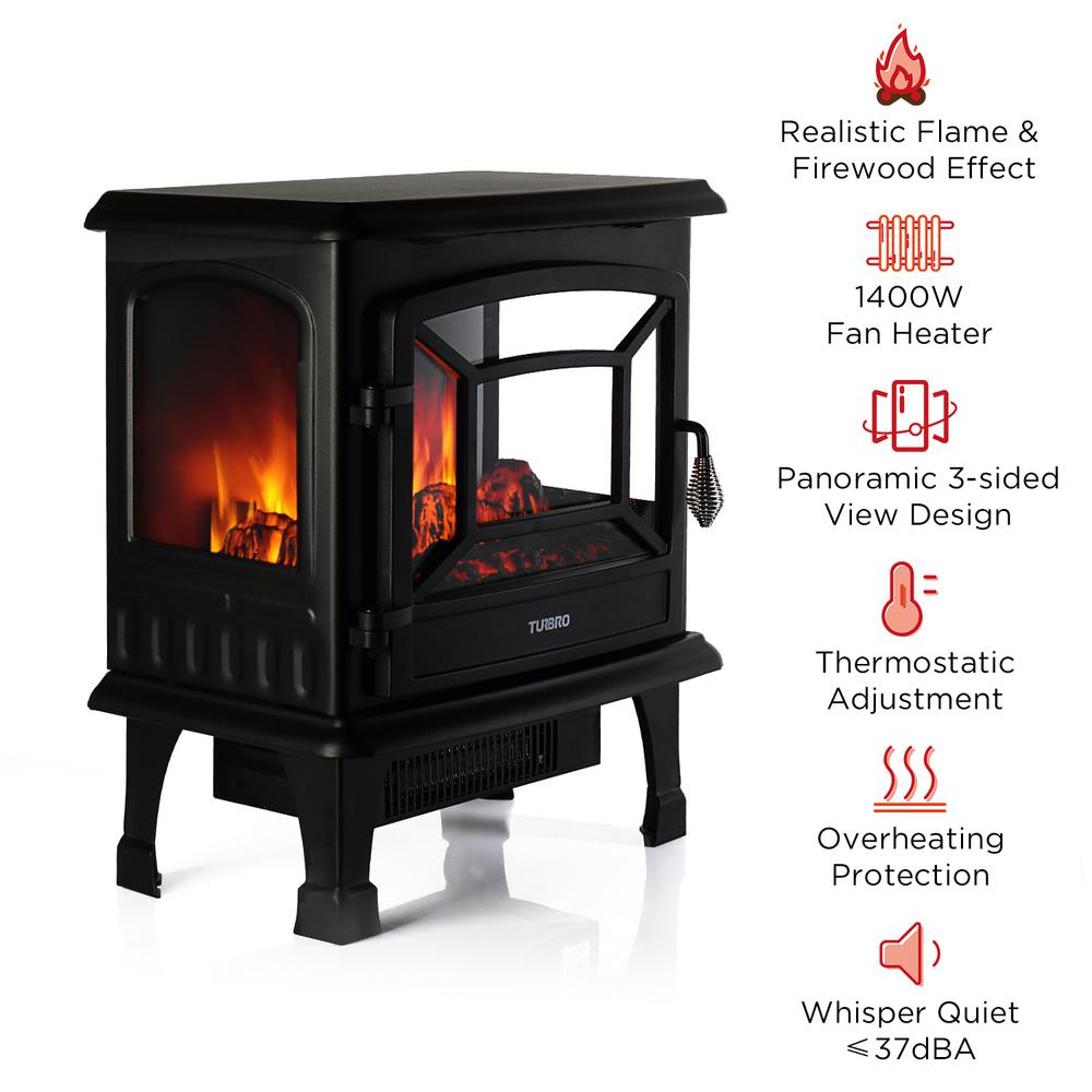 Turbro Suburbs Ts17 Compact Electric Fireplace Heater Csa