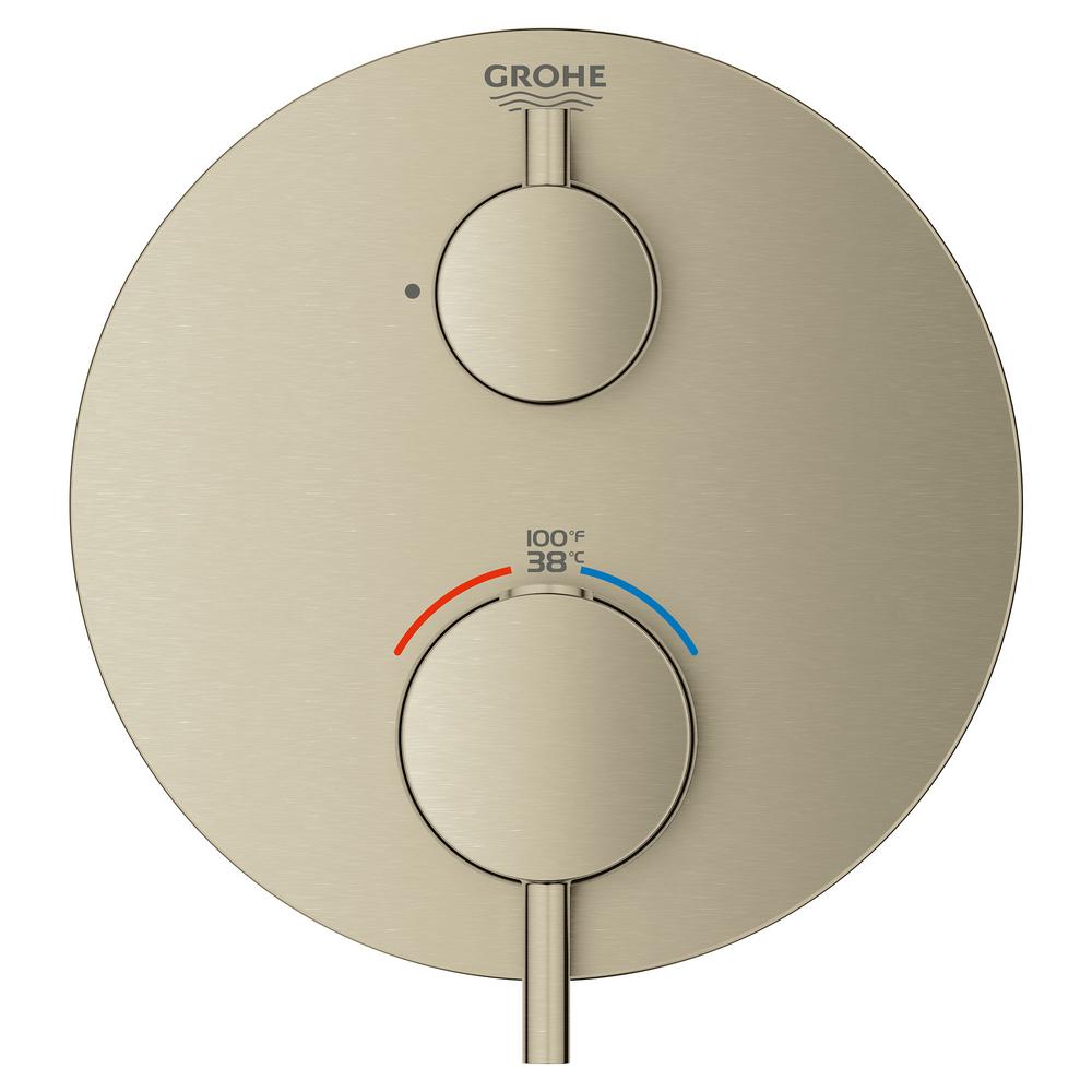 GROHE Atrio Single Function 2Handle Thermostatic Trim Kit in Brushed