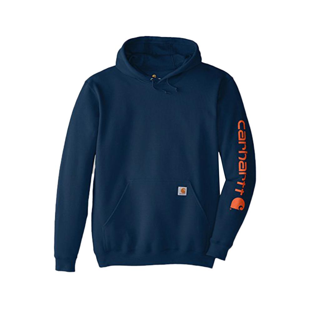 blue and orange carhartt hoodie