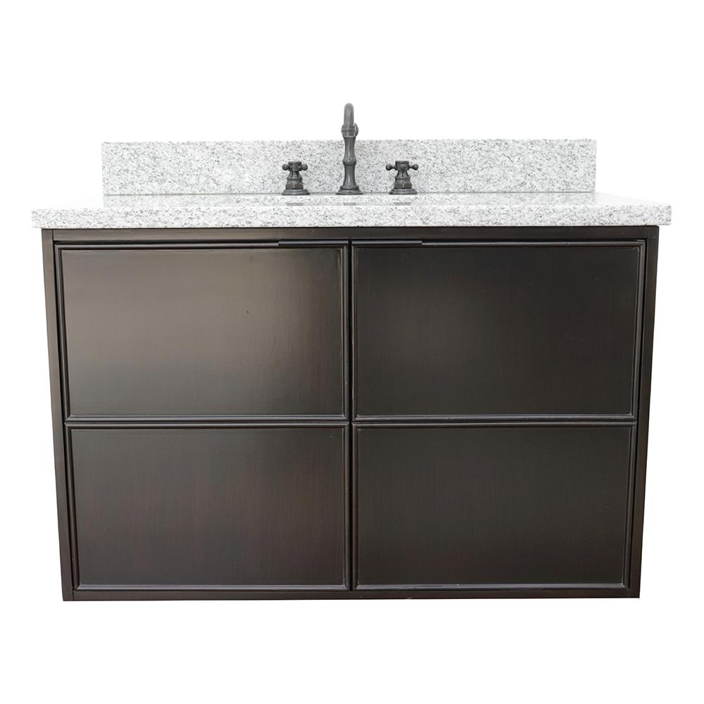 Bellaterra Home Scandi Iv 37 In W X 22 In D Wallmount Bath Vanity In Cappuccino With Granite