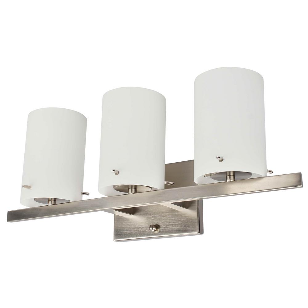 20 5 3 Light Led Vanity Fixture Brushed Nickel Wall Sconces Lighting Bathroom Wall Fixtures Home Garden Worldenergy Ae