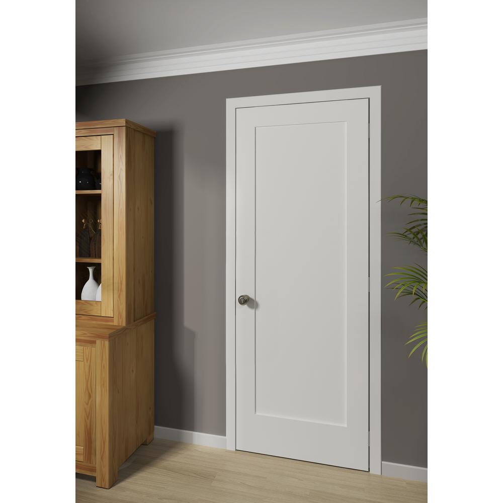 Kimberly Bay 28 In X 80 In White 1 Panel Shaker Solid Core Wood