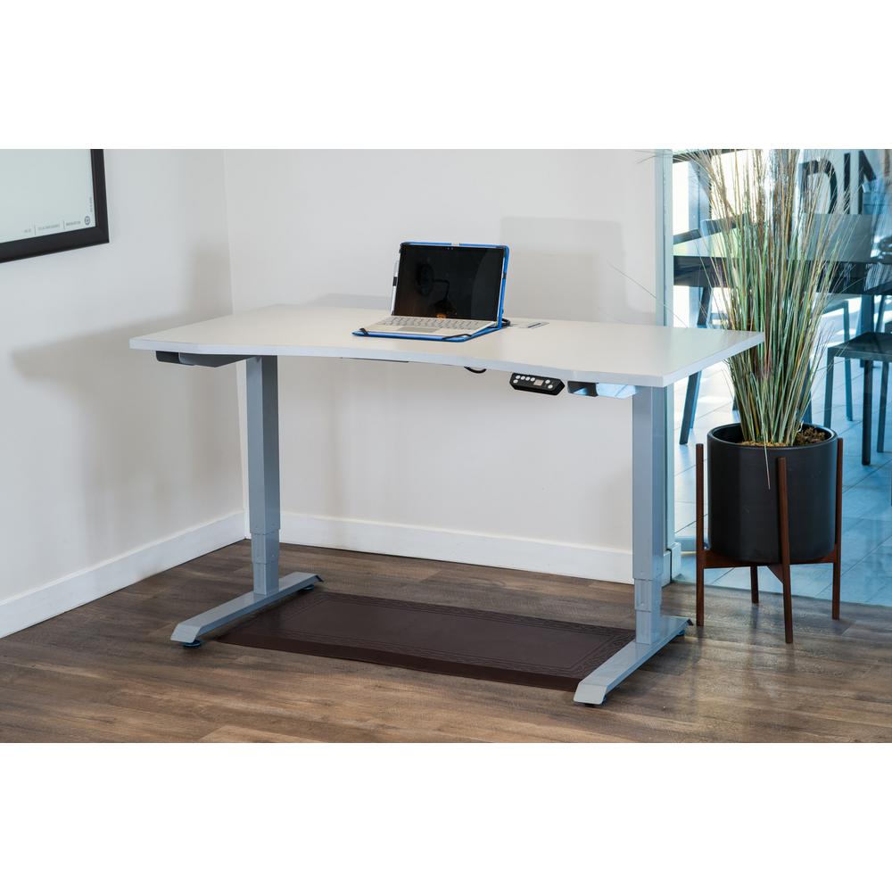 Ergomax Grey Electric Height Adjustable Desk Frame Table Top Not
