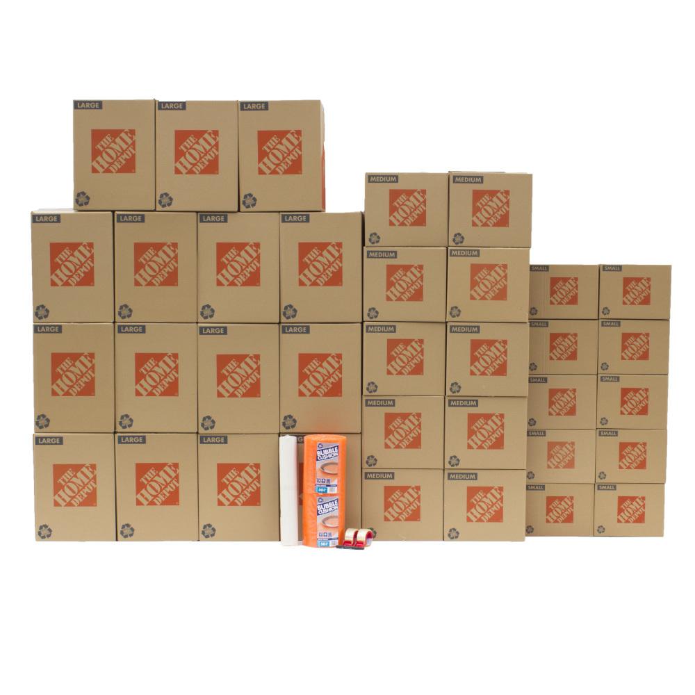 The Home Depot 35Box Medium Moving Box Kit701166 The Home Depot