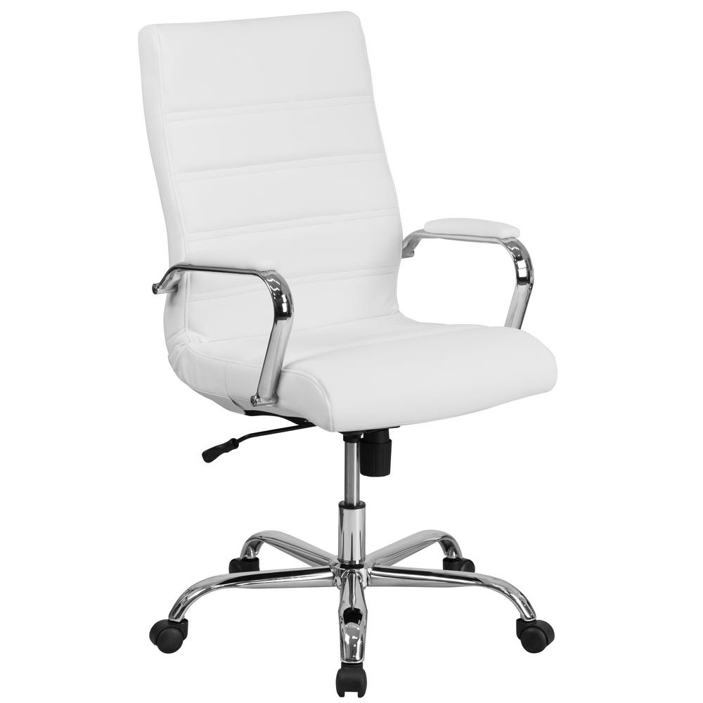 Flash Furniture White Office Desk Chair Go2286hwh The Home Depot Flash Furniture White Office Desk Chair