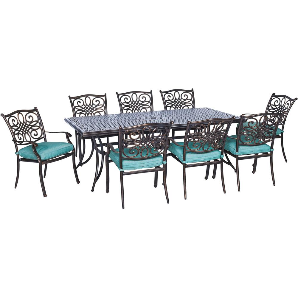 Cambridge Seasons 9Piece Aluminum Rectangular Patio Dining Set with
