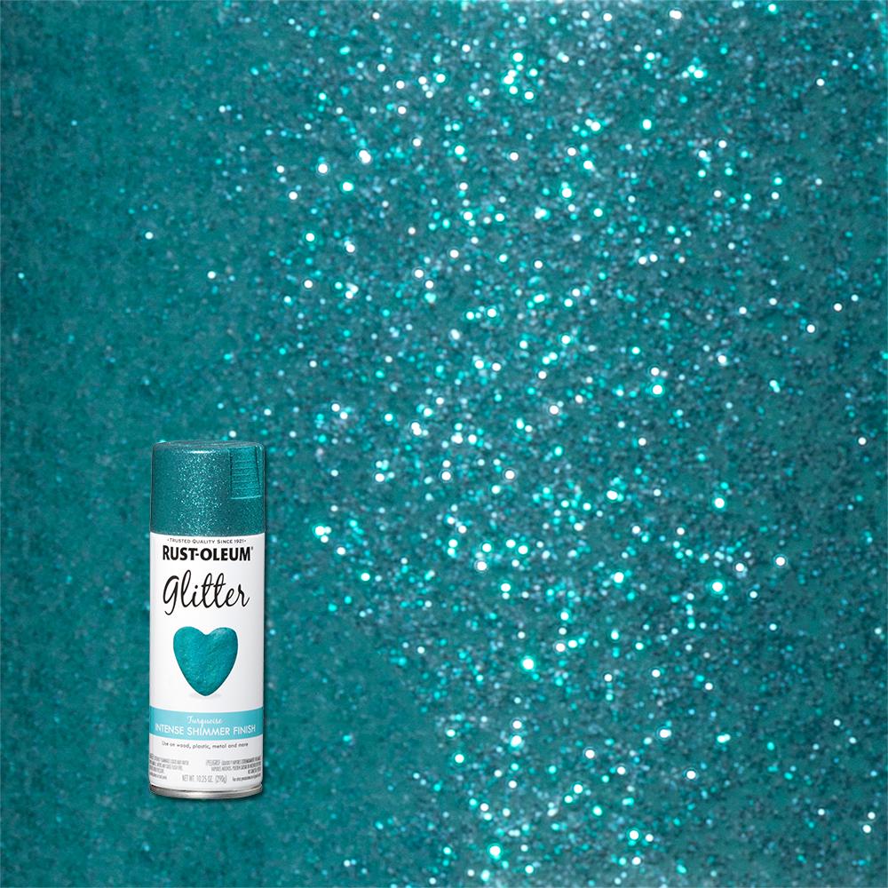 10 25 Oz Turquoise Glitter Spray Paint