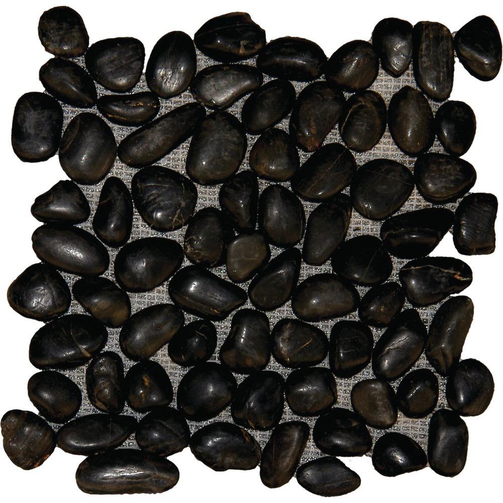 Msi Black River Rock 12 In X 12 In X 10 Mm Quartzite Mesh
