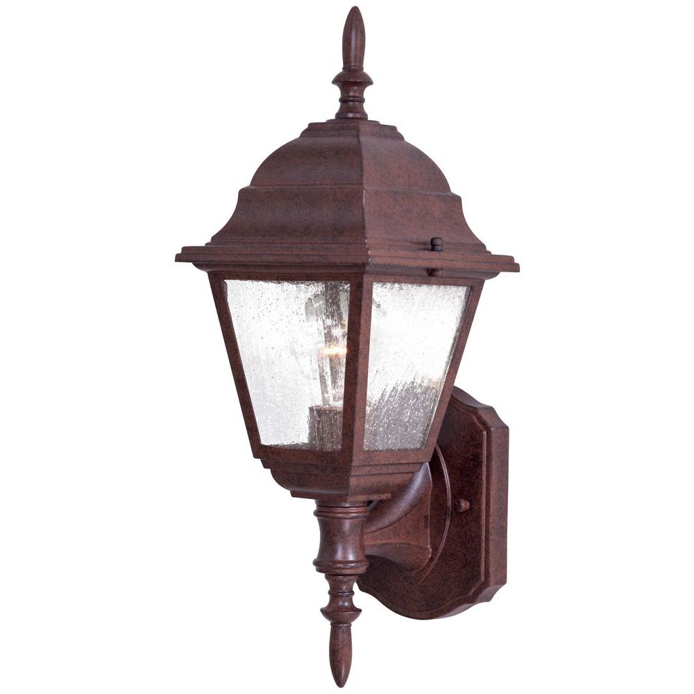 Outdoor Wall Mounted Lighting The Home Depot Bay Hill Wall Mount 1 Light Antique Bronze Outdoor Lantern
