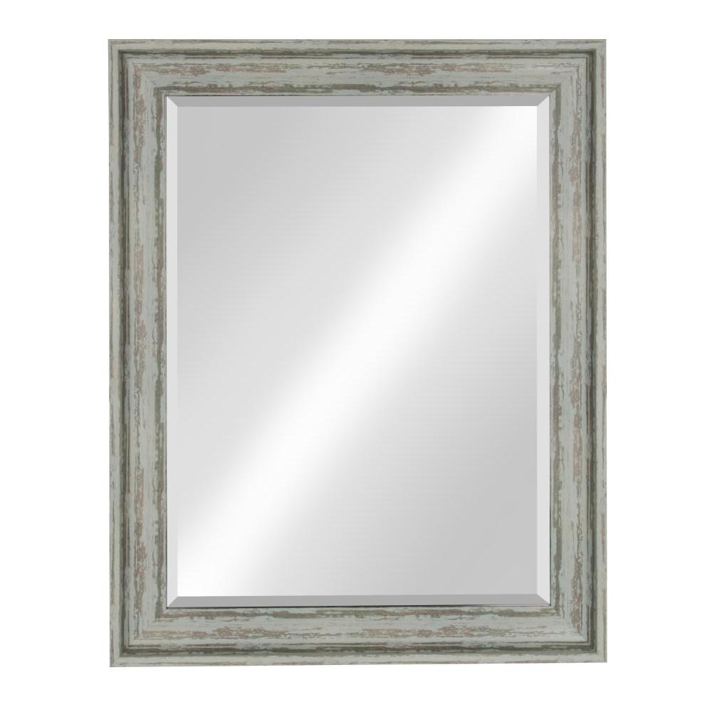 Kate and Laurel McKinley Rectangle Teal Mirror-209918 - The Home Depot