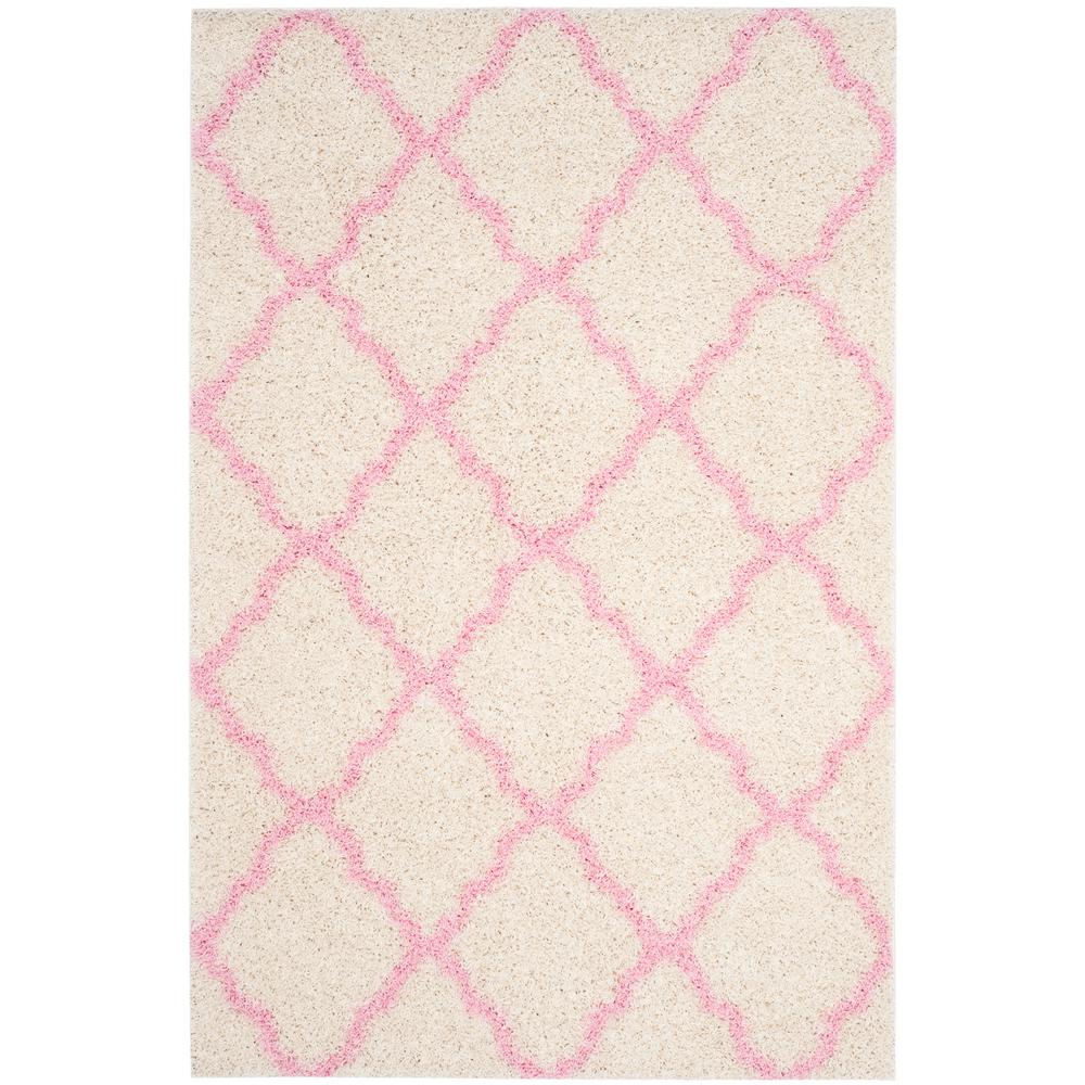 Safavieh Dallas Shag Ivory/Light Pink 4 ft. x 6 ft. Area RugSGD257P4