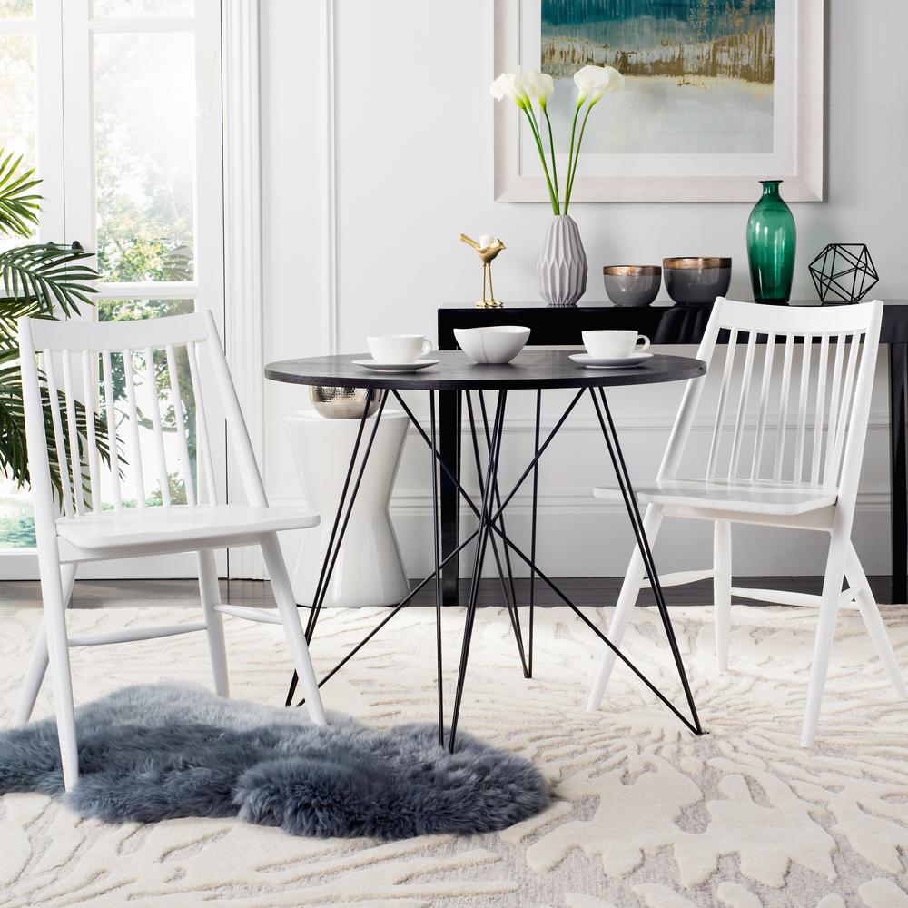 Safavieh Wren White 19 In H Spindle Dining Chair Set Of 2 Safavieh Wren White 19 In H Spindle Dining Chair Set Of 2
