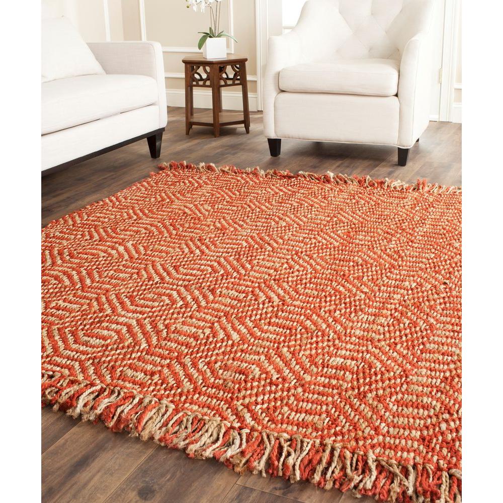 Safavieh Natural Fiber Rust 9 ft. x 12 ft. Area RugNF445A9 The Home