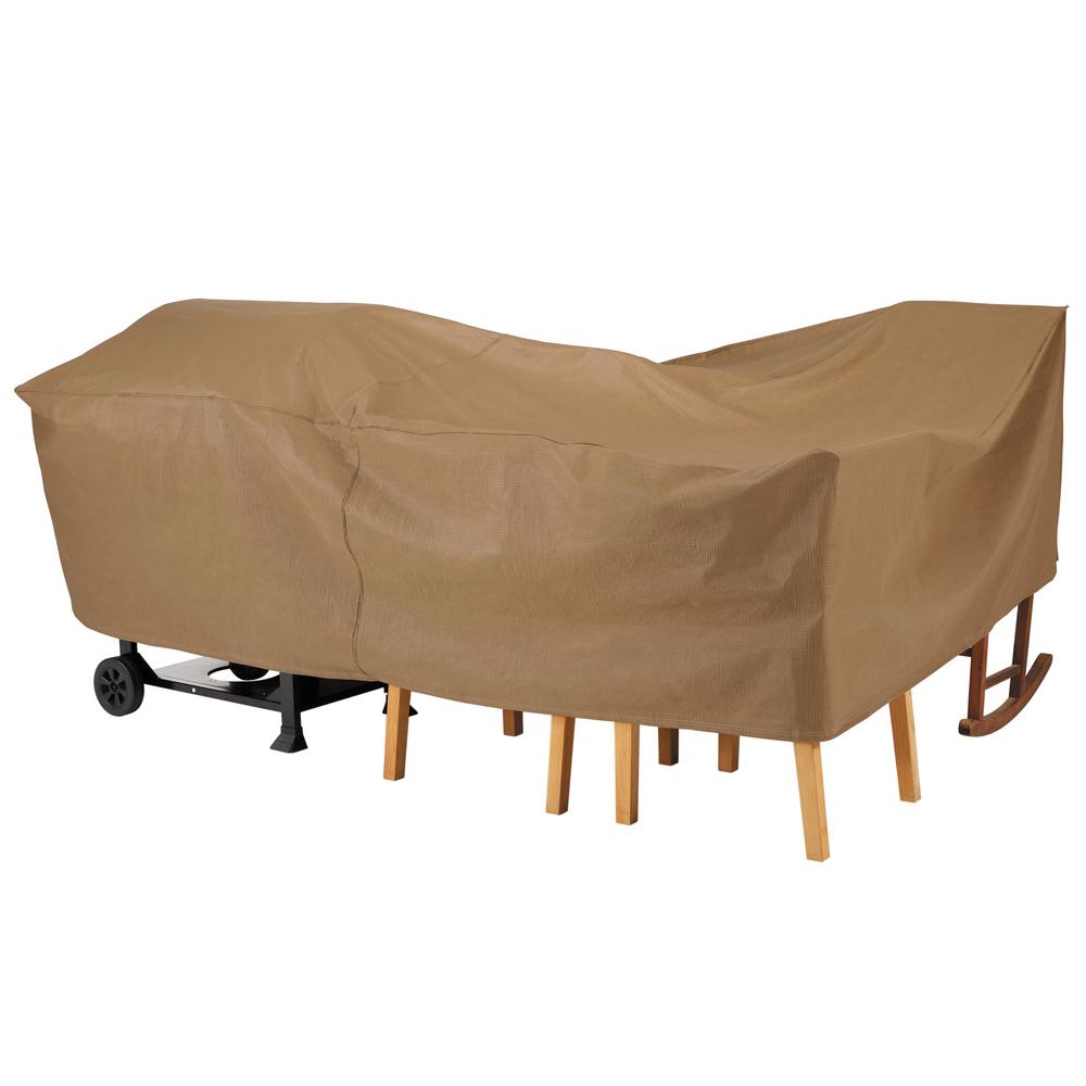 Duck Covers Essential 102 In W X 72 D 29 H Latte General Purpose Furniture Cover
