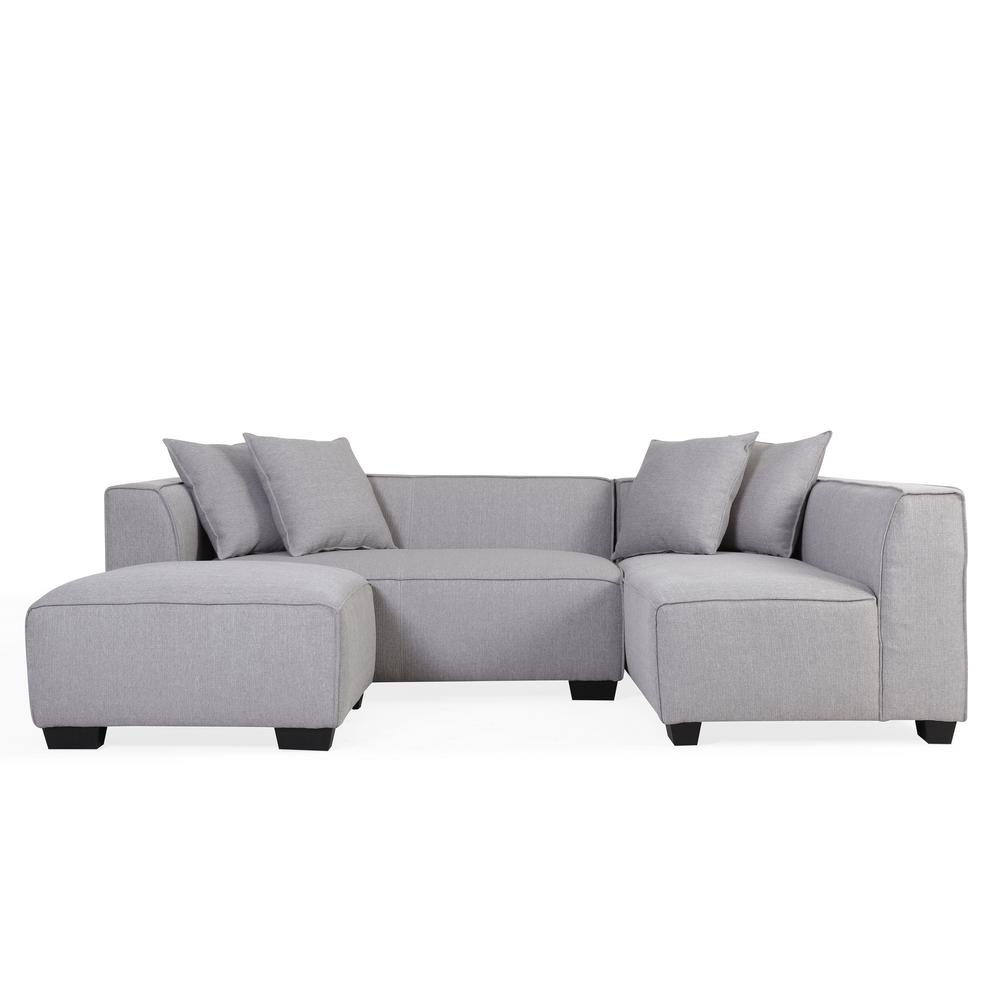 Handy Living Phoenix Caribbean Blue Linen Sectional Sofa With This Review Is From Phoenix Dove Gray Linen Sectional Sofa With Ottoman