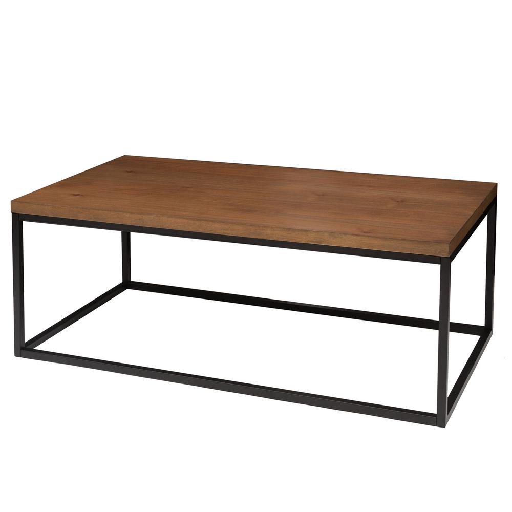 Nathan James Doxa Dark Walnut With Matte Black Metal Frame Coffee Nathan James Doxa Dark Walnut With Matte Black Metal Frame Coffee Table