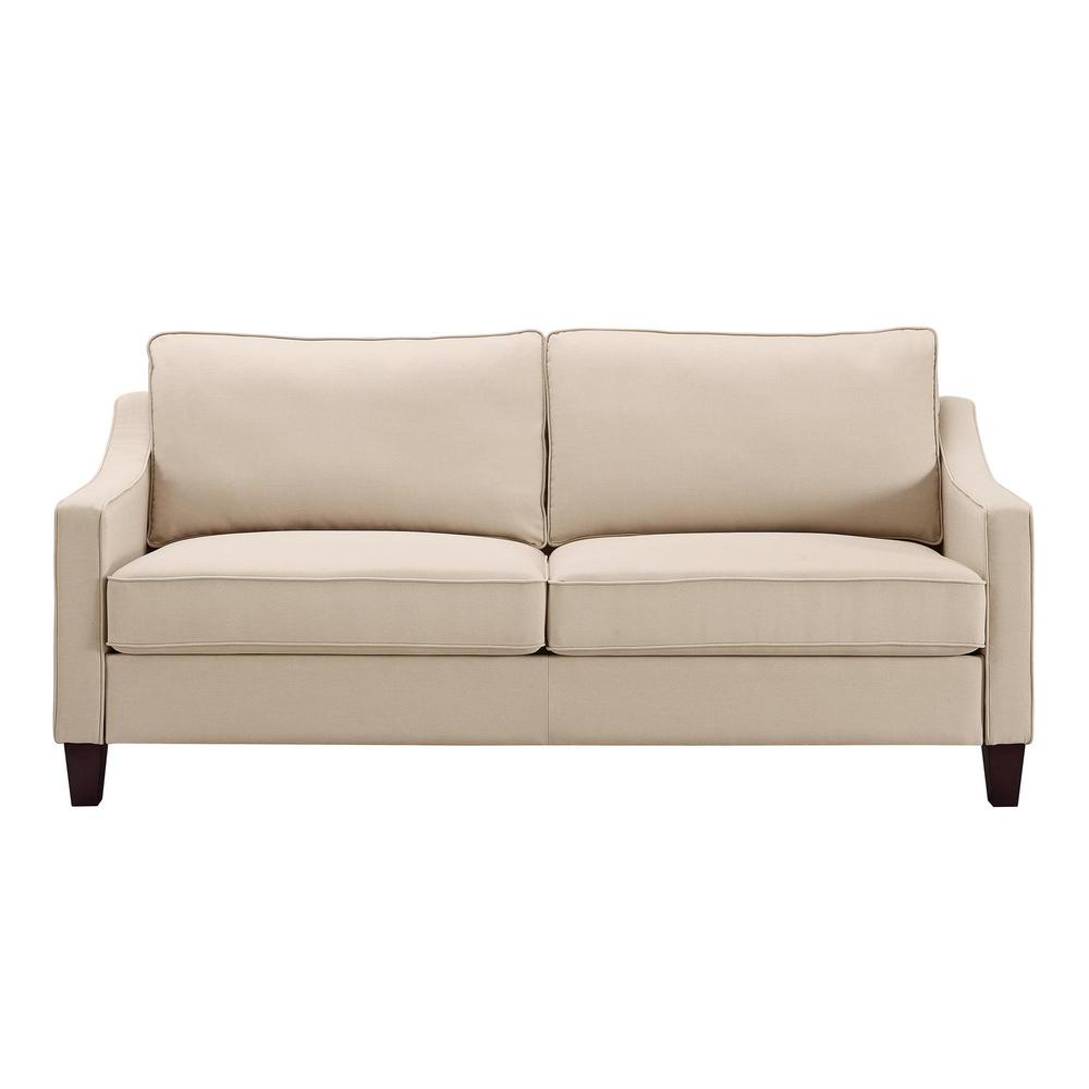 Dorel Living Tilda Beige Sofa Fh003sf Bg The Home Depot Dorel Living Tilda Beige Sofa