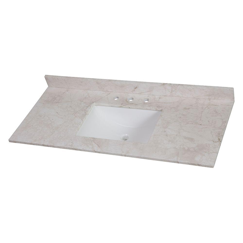 49 Inch Vanity Tops Home Design Ideas Home Decorators Collection 49 In W Stone Effects Single Basin
