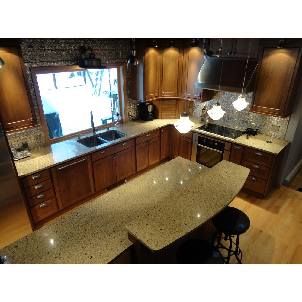 From Plain To Beautiful In Hours Tiny Tiptoe 2 Ft X 2 Ft Lay In Tin Ceiling Tiles In Gold Nugget 48 Sq Ft Box Skpc209 Gn 24x24 D 12 The Home Depot