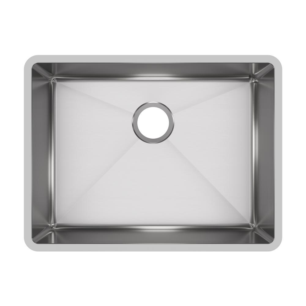 Elkay Crosstown Undermount Stainless Steel 26 In Single Bowl Kitchen Sink With Bottom Grid And Drain