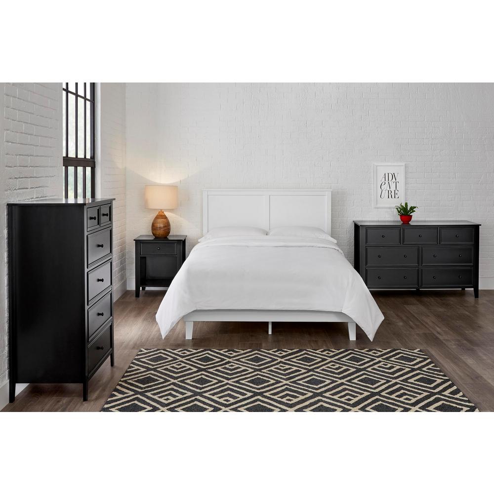 Stylewell Granbury White Wood Full Panel Bed 55 16 In W X 48 In