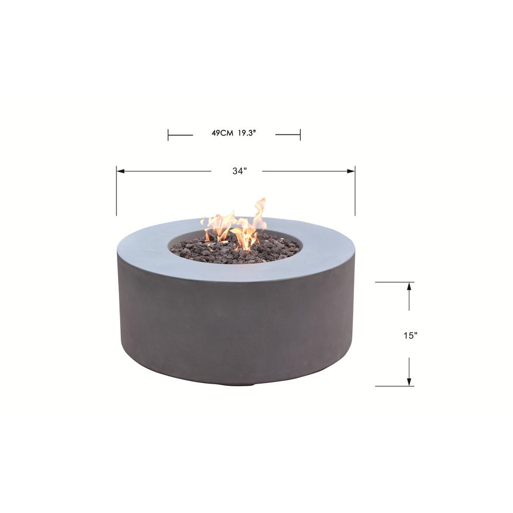 Modeno Venice 34 In X 15 Round Concrete Natural Gas Fire Pit - Gas Fireplace Lava Rocks Home Depot Modeno Venice 34 In X 15 Round Concrete Natural Gas Fire Pit - Gas Fireplace Lava Rocks Home Depot
