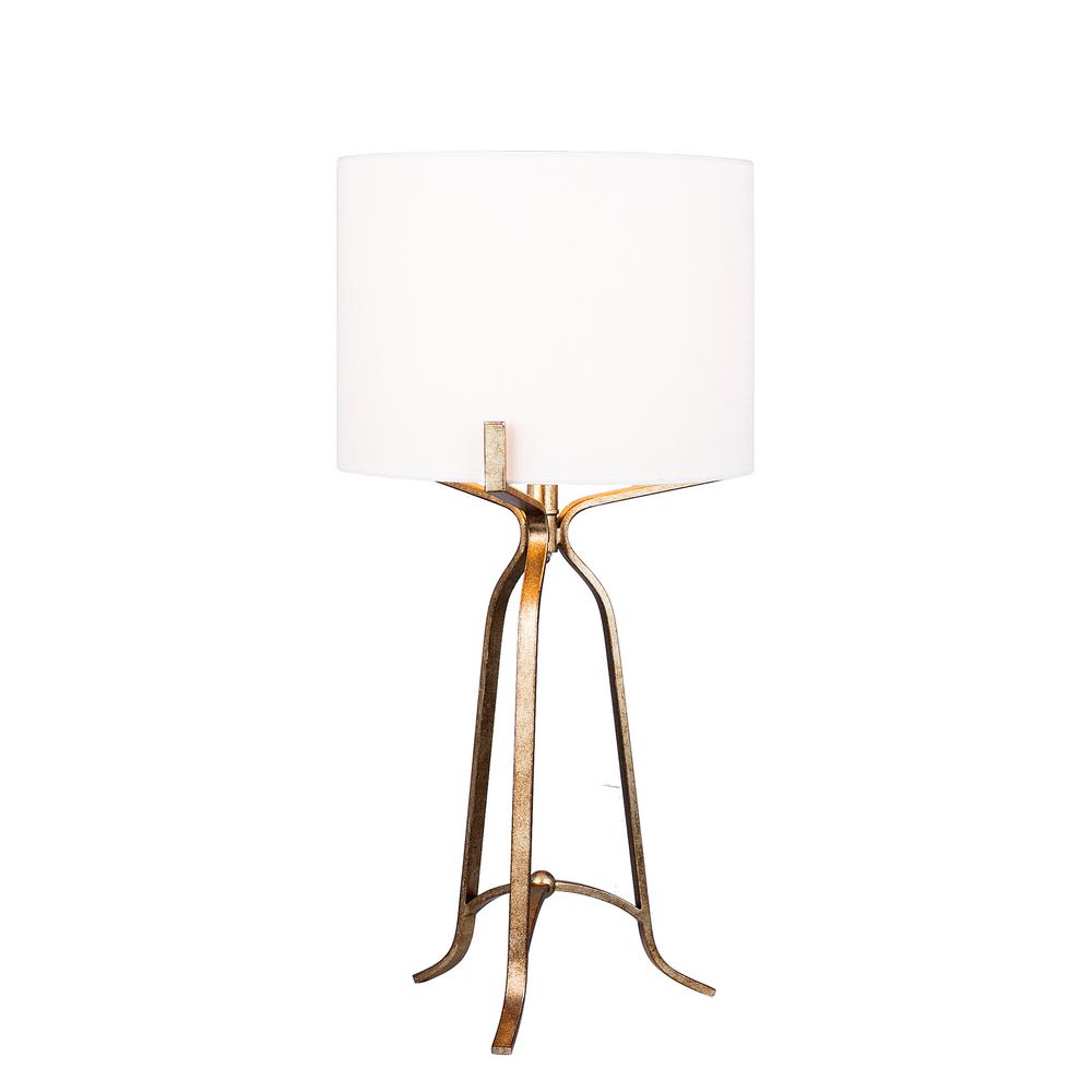 Fangio Lighting 27 5 In Modern Metal Champagne Gold Table Lamp