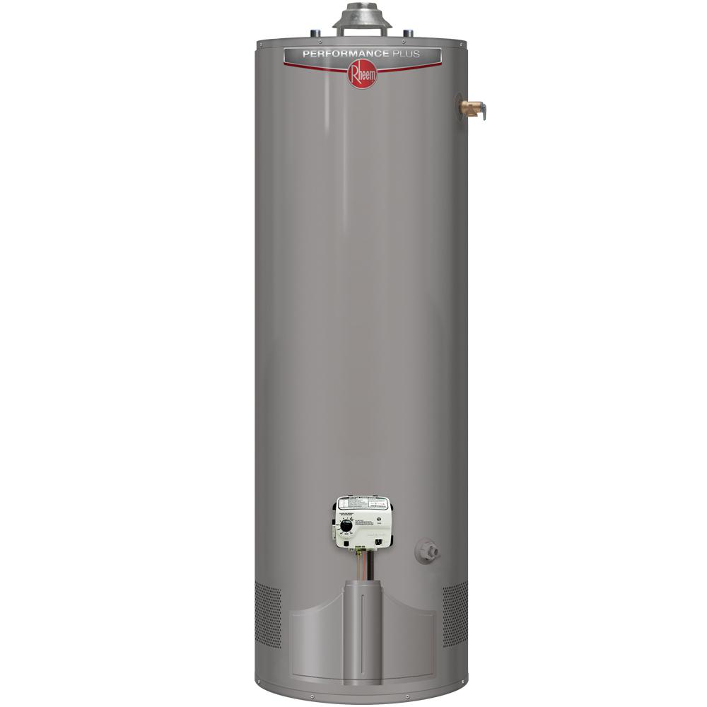 Rheem Performance Plus 50 Gal. Tall 9 Year 38,000 BTU Ultra Low NOx (ULN) Natural Gas Tank Water