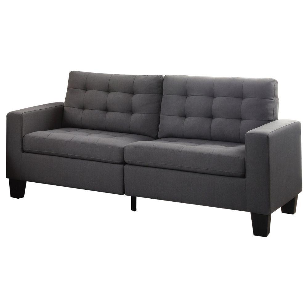 Zinus Pascal 29.9 in. Oatmeal Polyester 3-Seater Lawson Sofa with ...