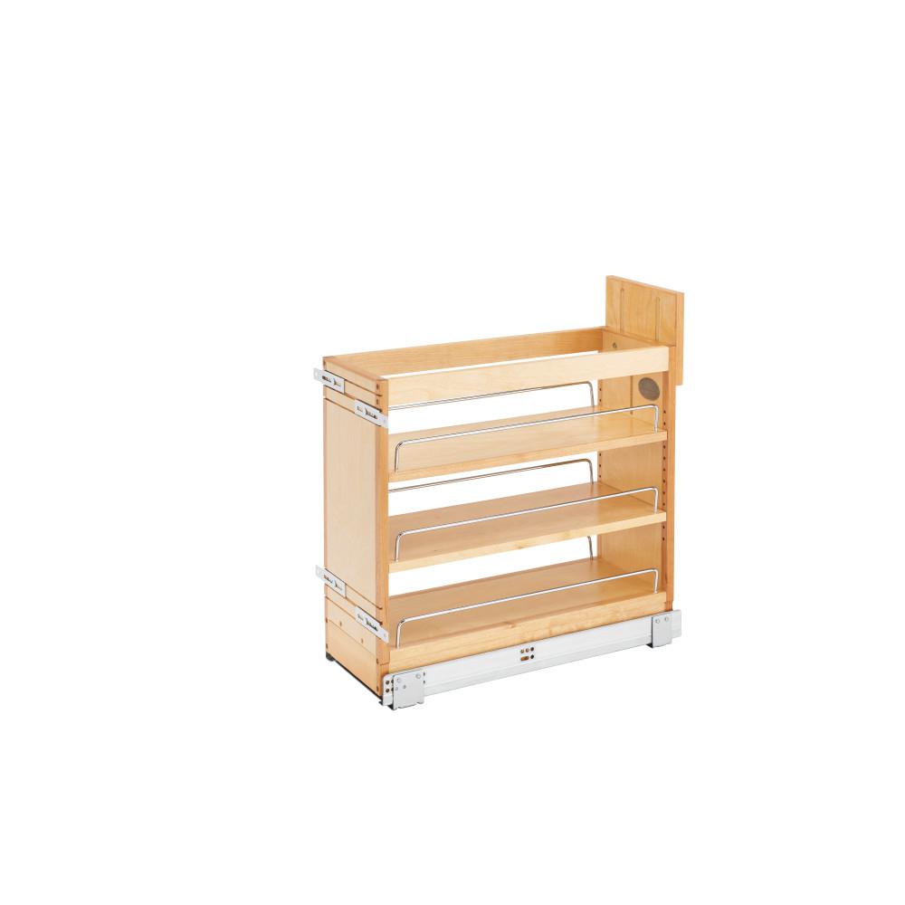 Rev A Shelf 8 In Pull Out Wood Base Cabinet Organizer With Soft